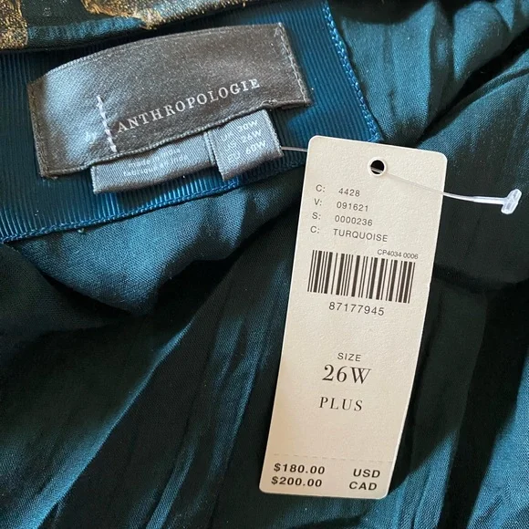 Anthropologie Katerina Button Front Midi Dress.  NWT Plus Size US 26 - Picture 9 of 13